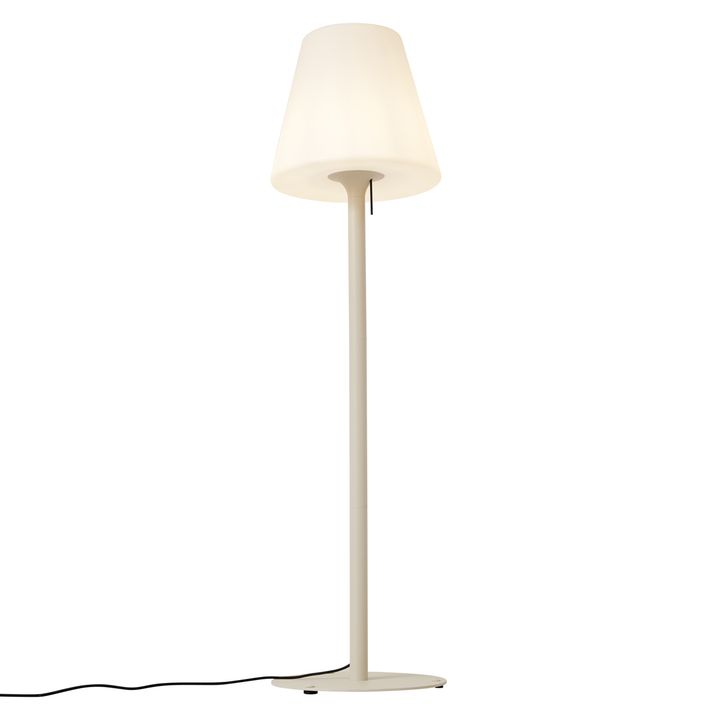 Moderne utendørs gulvlampe beige med hvit skjerm IP44 - Big Virginia