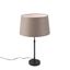 Stolná-lampa-čierna-s-tienidlom-z-ľanu-taupe-35-cm-nastaviteľná---Parte