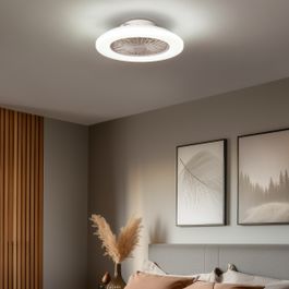 Plafondventilator wit 48.5cm incl. LED dimbaar in Kelvin met afstandsbediening - Clemo