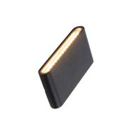 Moderne-Aussenwandleuchte-schwarz-17,5-cm-inkl.-LED-IP65---Batt
