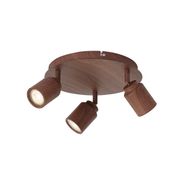 Japandi-taklampe-mørkt-tre-med-justerbare-spotter-3-lys-IP44---Ducha