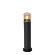 Utendørs-gulvlampe-sort-med-røykskjær-50-cm---Odense