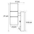 Vonkajšia-nástenná-lampa-oceľ-2-svetlá-IP44-s-pohybovým-senzorom---Duo