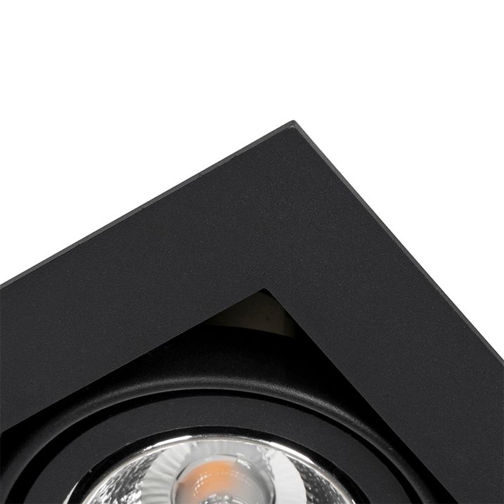 Set od 6 modernih ugradnih reflektora crne boje podesivih - Oneon 70