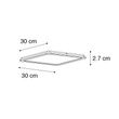 Stropné-svietidlo-čierne-30-cm-vrátane-LED-3-stupňového-stmievača-IP44---Steve