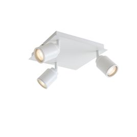 Foco moderno de baño blanco cuadrado 3 luces IP44 - Ducha