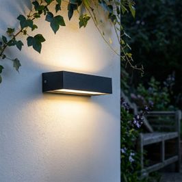 Moderne-Wandleuchte-schwarz-inkl.-LED-IP65---Steph