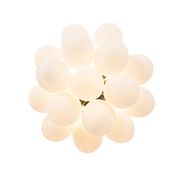 Art-Deco-Deckenleuchte-schwarz-mit-Opalglas-4-Licht---Uvas