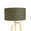 Stojací-lampa-na-trojnožce-dřevěná-s stínítkem-50-cm-zelená---Puros