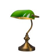 Lampada-da-tavolo-classica-intelligente-bronzo-con-vetro-verde-incl.-Wifi-A60---Banker