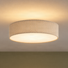 Moderné stropné svietidlo sivohnedé so zamatovým tienidlom 38cm 2-Lights - Luz