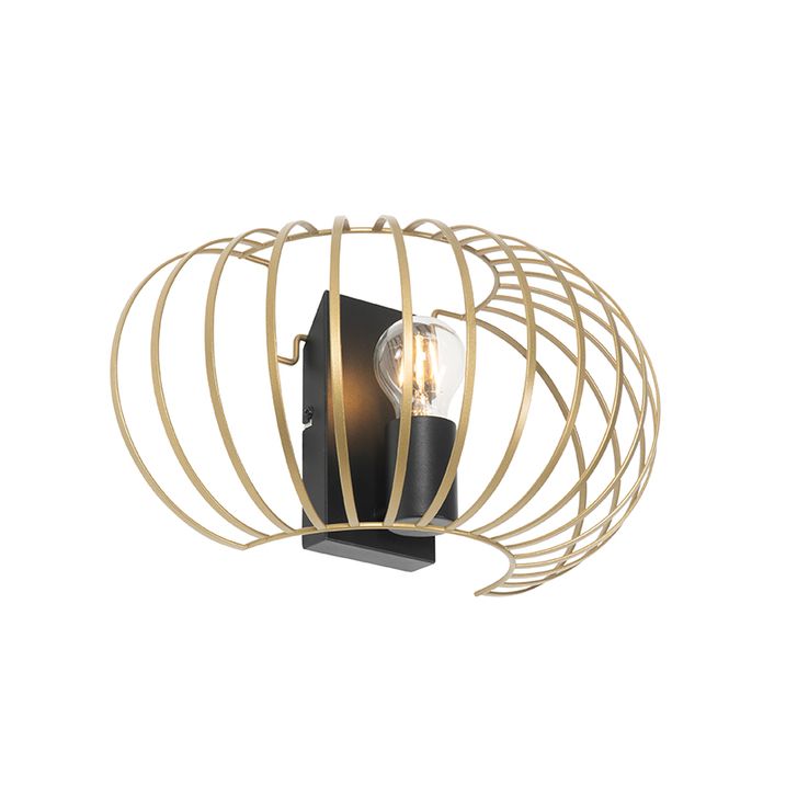 Dizajnová nástenná lampa mosadz 39 cm - Johanna