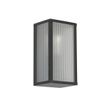 Zidna-lampa-za-spoljašnju-upotrebu-crna-sa-rebrastim-staklom-IP44---Charlois