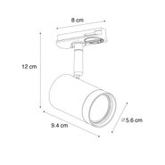 Spotlight-modern-Gunmetal-pentru-sistem-de-șină-monofazată---Iconic-Jeana