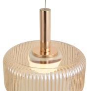 Lampada-a-sospensione-di-design-oro-rosa-con-vetro-ambrato-incl.-LED-dimmerabile-a-3-fasi-5-luci-Easylift---Fiera