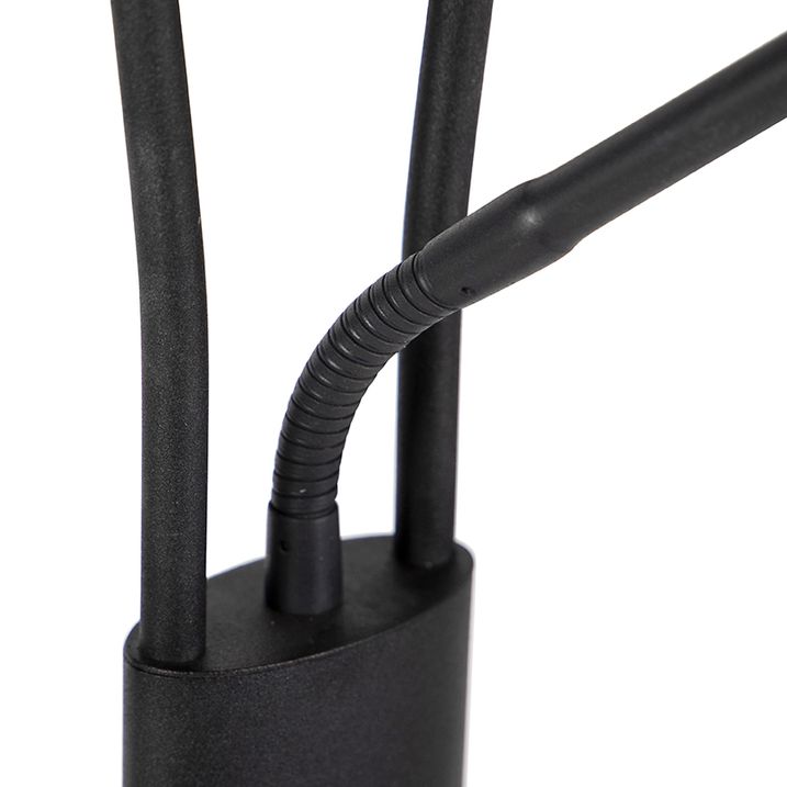 Moderní stojací lampa černá vč. LED - Lexus
