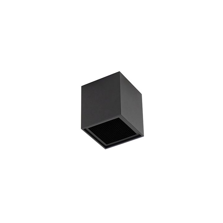 Design opbouwspot zwart GU10 50mm  - Qubo Honey