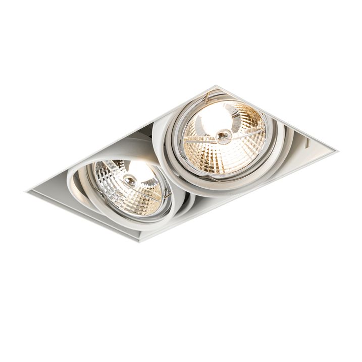 Inbouwspot wit GU10 AR70 trimless 2-lichts - Oneon