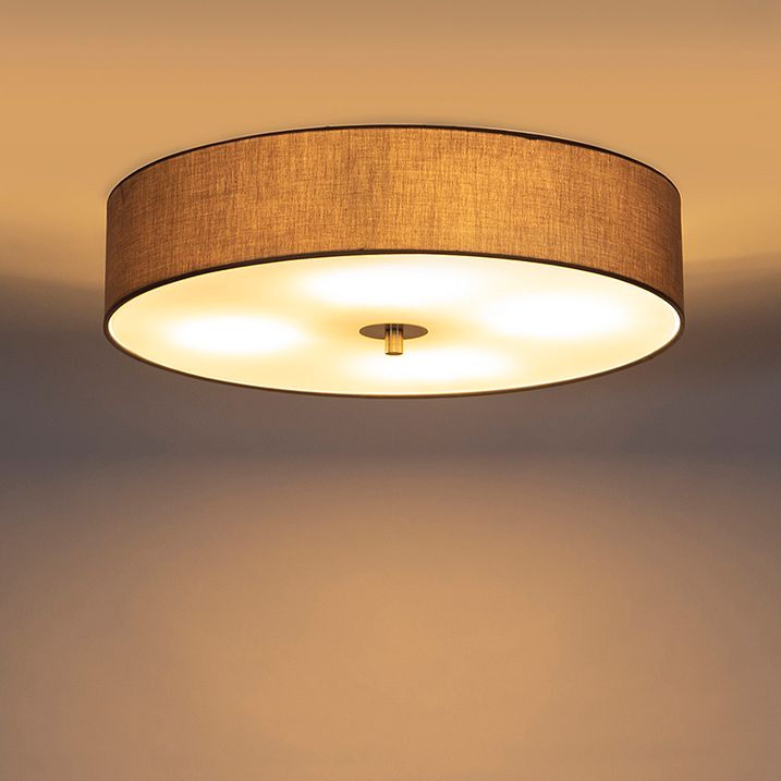 Rustik taklampa grå 50 cm - Drum