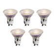 5er-Set-GU10-50mm-LED-Leuchtmittel-klar-3,5W-330-lm-3000K