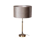 Stolní-lampa-bronzová-s tmavě-béžovým-sametovým-stínítkem-35-cm---Parte