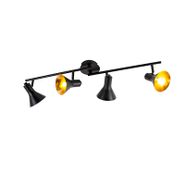 Spotlight-modern-negru-cu-auriu-4-lumini---Magno