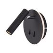 Модерна-црна-ѕидна-светилка-со-LED-диоди-и-USB-C---Croft