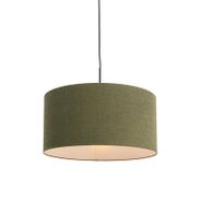 Hanglamp-zwart-met-groene-kap-50-cm---Combi-1