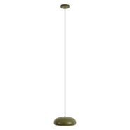 Suspension-rétro-verte-avec-abat-jour-en-métal-2-lumières---Macaron