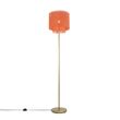 Oriental-gulvlampe-gull-rosa-skjerm-med-frynser---Franxa