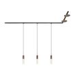 Nowoczesny-system-szynowy-czarny-z-3-lampami-wiszącymi-i-2-lampami-sufitowymi-brązowy-1-fazowy---Iconic-Lloyd-Pulley