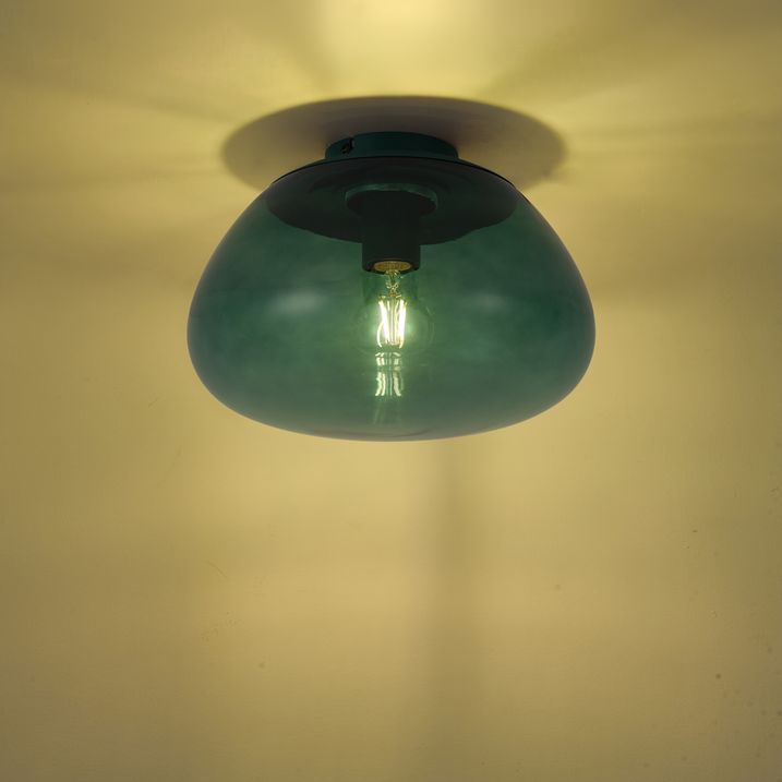 Design plafondlamp groen met groen glas - Giselle