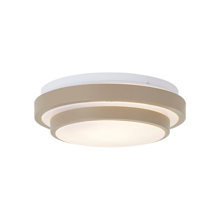 Moderné stropné svietidlo sivohnedé s bielou farbou 25 cm IP44 - Walden