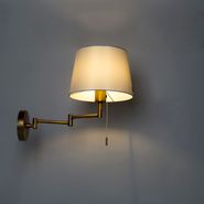 Lámpara-de-pared-inteligente-bronce-con-pantalla-blanca-con-Wifi-A60---Ladas-Deluxe