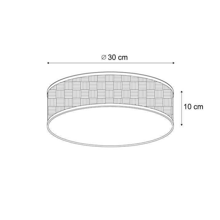 Orientalsk taklampe i rotting 30 cm - Trammy
