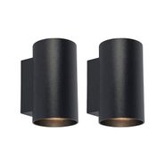 Set-de-2-apliques-modernos-negros-redondos-2-luces---Sandy