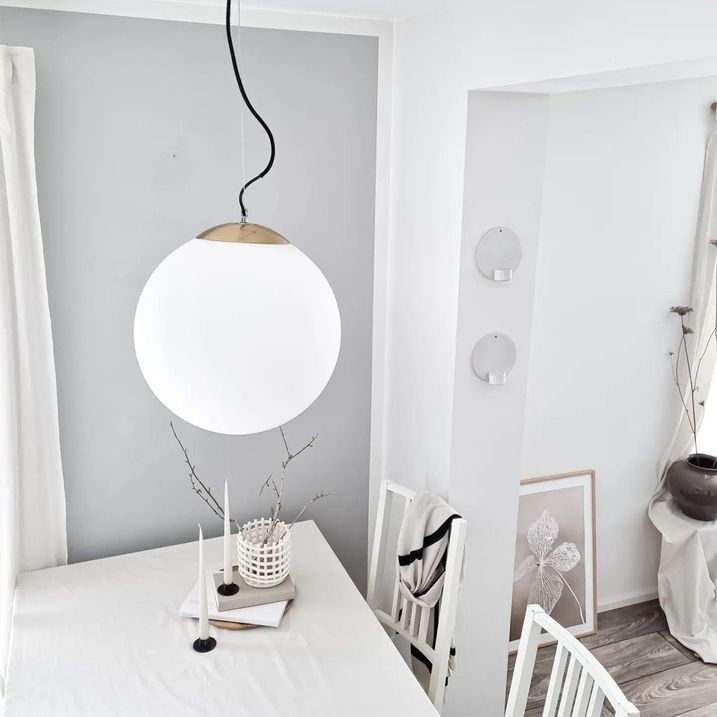 Pametna skandinavska viseća lampa zlatna sa opalnim staklom 40cm uklj. WiFi A60 - Ball 40