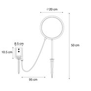 Sett-med-2-sorte-spydlamper-50-cm-inkl.-oppladbare-LED-og-solcelle-IP65---Adalind