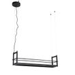 Hänglampa-svart-med-hyllplan-inkl-LED-3-stegs-dimbar---Cage-Rack