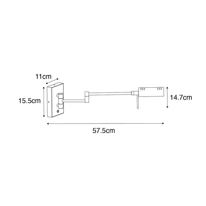 Design Wandleuchte Messing inkl. LED dimmbar - Notia
