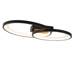Designové stropní svítidlo černé vč. LED - Alexandra