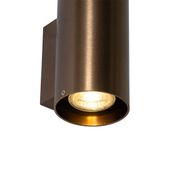 Moderna-sienas-lampa-tumši-bronzas-apaļa-2-gaismas---Sandy