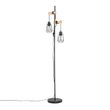 Landelijke-vloerlamp-zwart-met-hout-2-lichts-met-kap---Dami-Frame