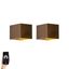 Set-mit-2-Smart-Wandleuchten-Dunkelbronze-8-cm-Inkl.-Wifi-G9---Transfer