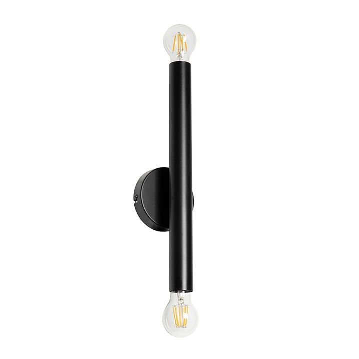 Art Deco Wall Light Black 2-Light - Tubi