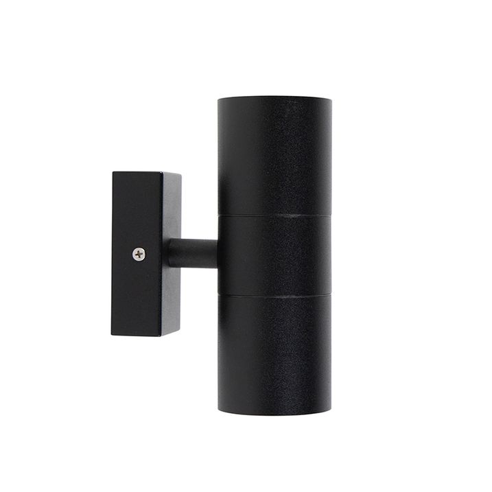 Set of 2 Outdoor Wall Lamps Black IP44 - Duo