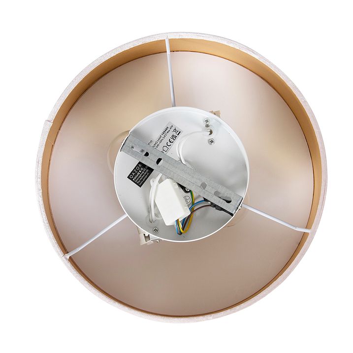 Moderna plafonska lampa roze 30 cm sa zlatnim enterijerom - Bubanj