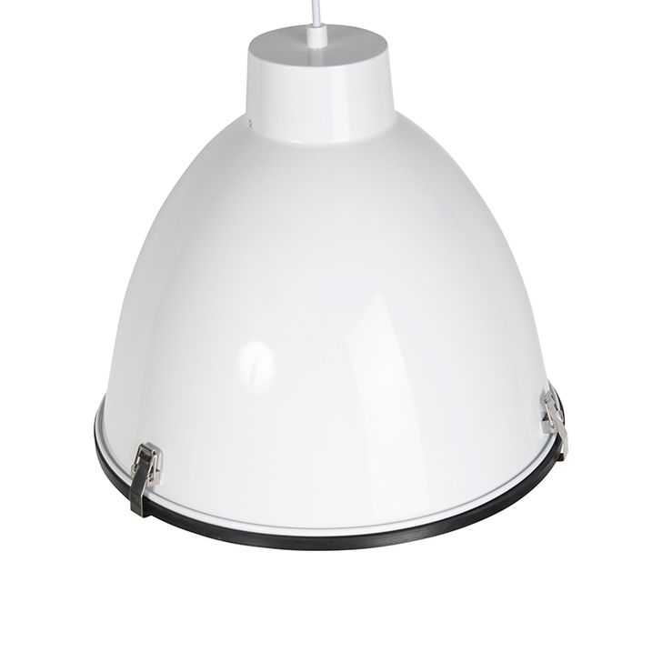 Sada 2 priemyselných závesných svietidiel bielych 38 cm stmievateľných - Anteros
