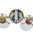 Faretto-da-soffitto-di-design-bronzo-con-vetro-trasparente-2-luci---Domo