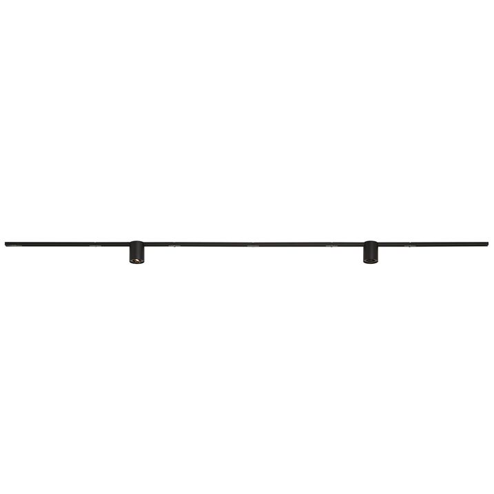 Modern fekete sínrendszer 2 spotlámpával, 1 fázisú - Iconic Rondoo Up